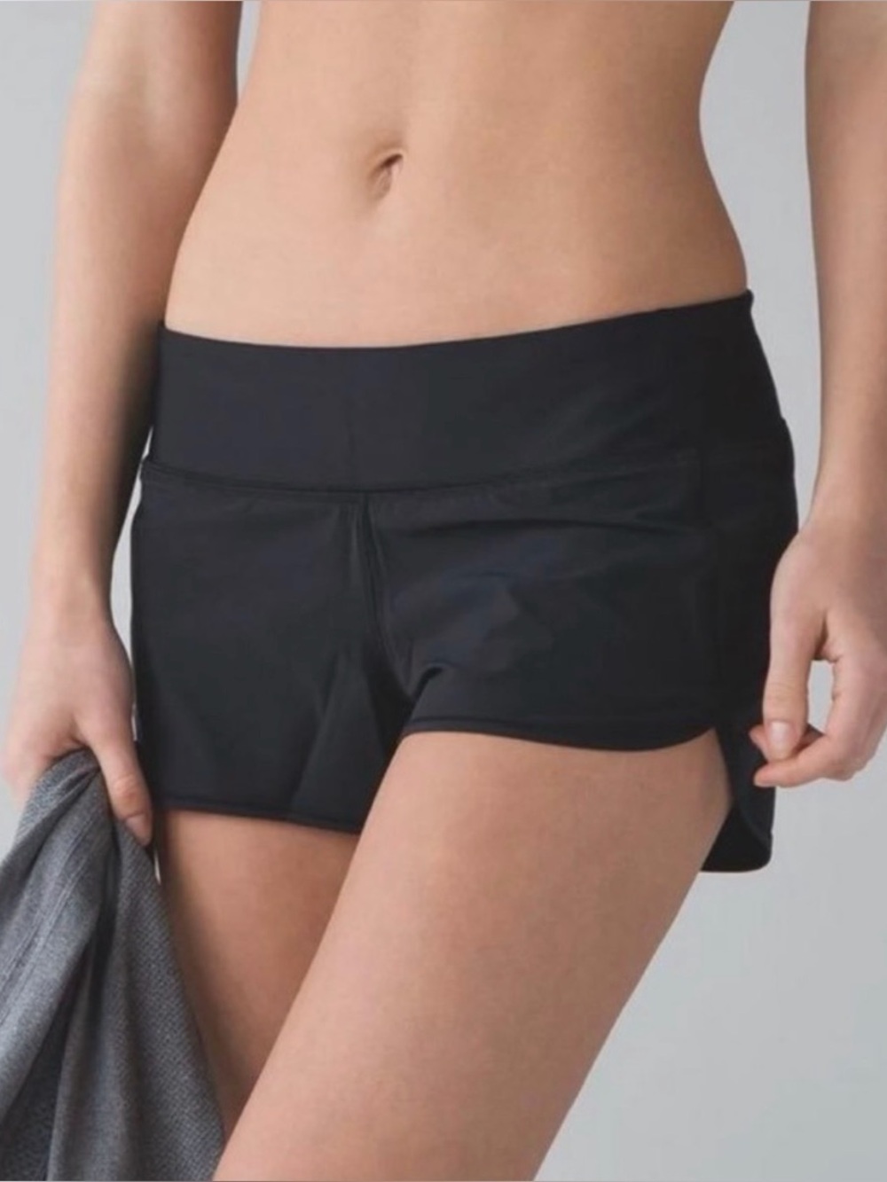 Lululemon Speed Shorts Black Size 4 Low Rise Lined Running Shorts